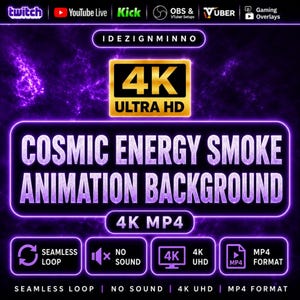 Nebula Cloud Background | Cosmic Energy Smoke Animation | Space Galaxy Fog Loop | Dark Ambient Motion