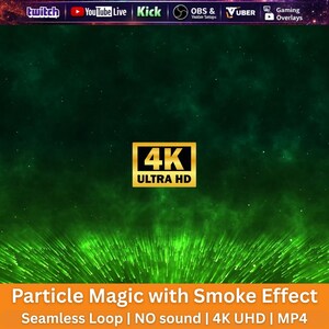 Particle Magic Movement with Smoke Effect 4K Animation | Cinematic Motion Background | Seamless Loop OBS
