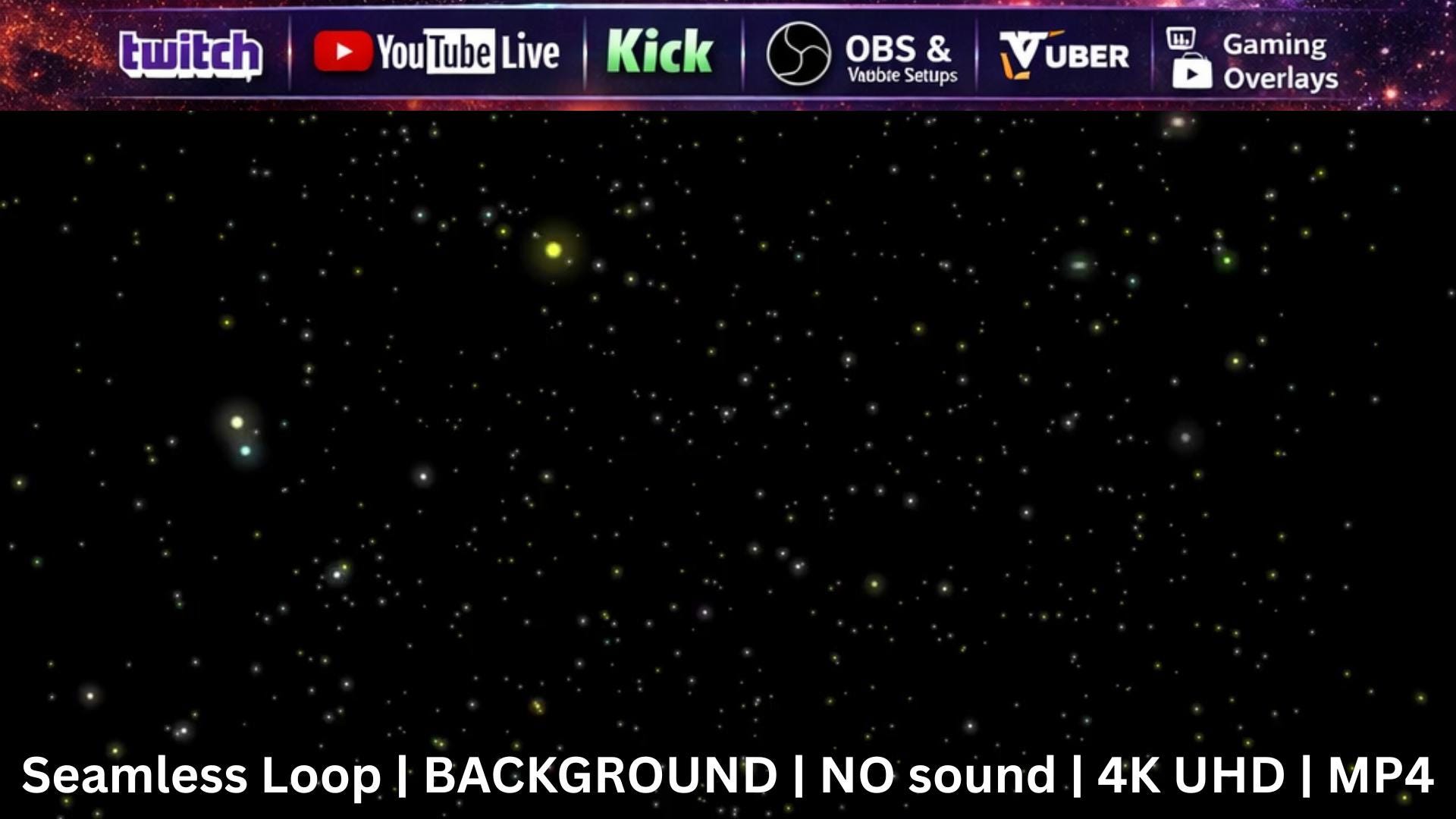 Glowing Particles 4K Animated Background Loop MP4 | OBS Twitch Stream ...