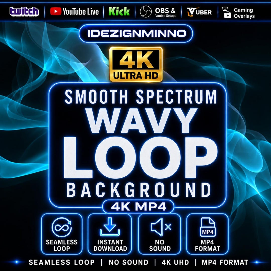 Smooth Spectrum Wavy Motion Background | Seamless Loop Animation Color ...