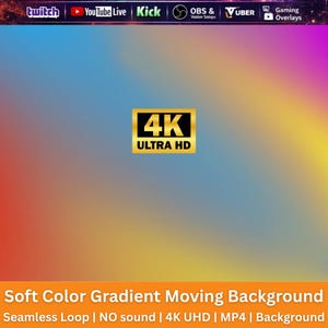 Soft Color Gradient Background | Abstract Pastel Blend Animation | Smooth Color Transition Loop | Backdrop