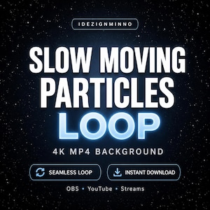 Slow Moving Particles 4K Animated Background Loop MP4 | OBS Twitch Stream Overlay | Seamless Motion