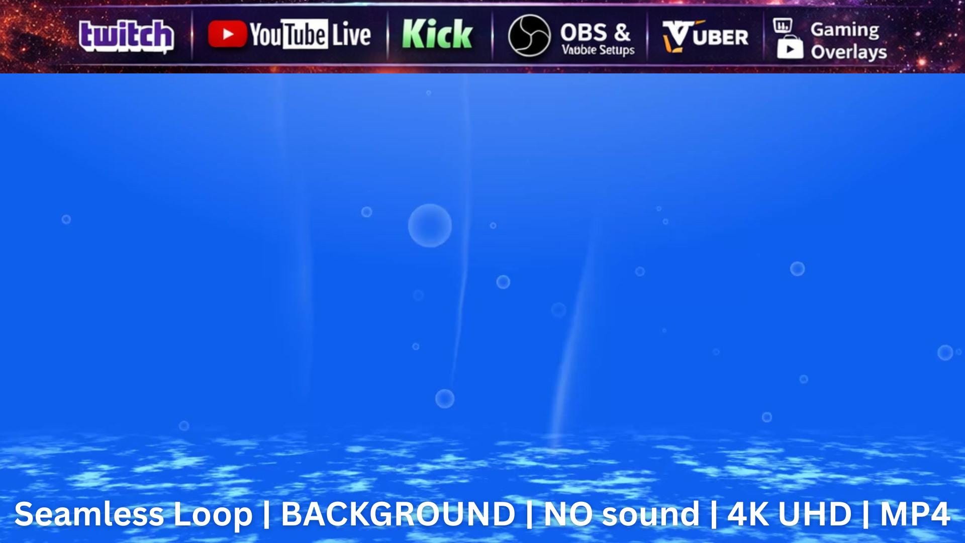 Underwater Bubbles 4K Animated Background Loop MP4 | OBS Twitch Stream ...