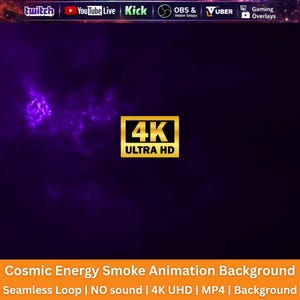 Nebula Cloud Background | Cosmic Energy Smoke Animation | Space Galaxy Fog Loop | Dark Ambient Motion