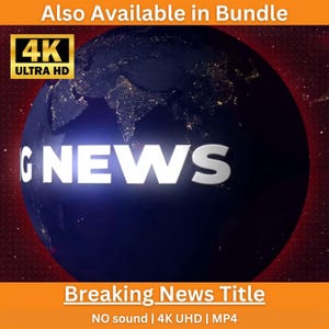 Titre de l'actualité de dernière minute 4K Animation | Style de diffusion du modèle d'introduction de Dynamic News