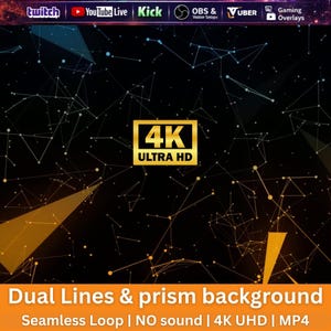 Animerad bakgrundsloop med prisma | Ljusbrytningsrörelse | Sömlös abstrakt överlagring för OBS och videoredigering