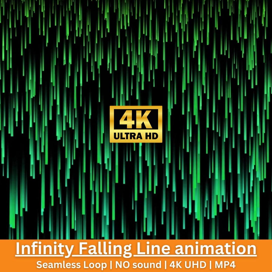 Infinity Falling Line 4K Animated Background | Seamless Loop Motion ...