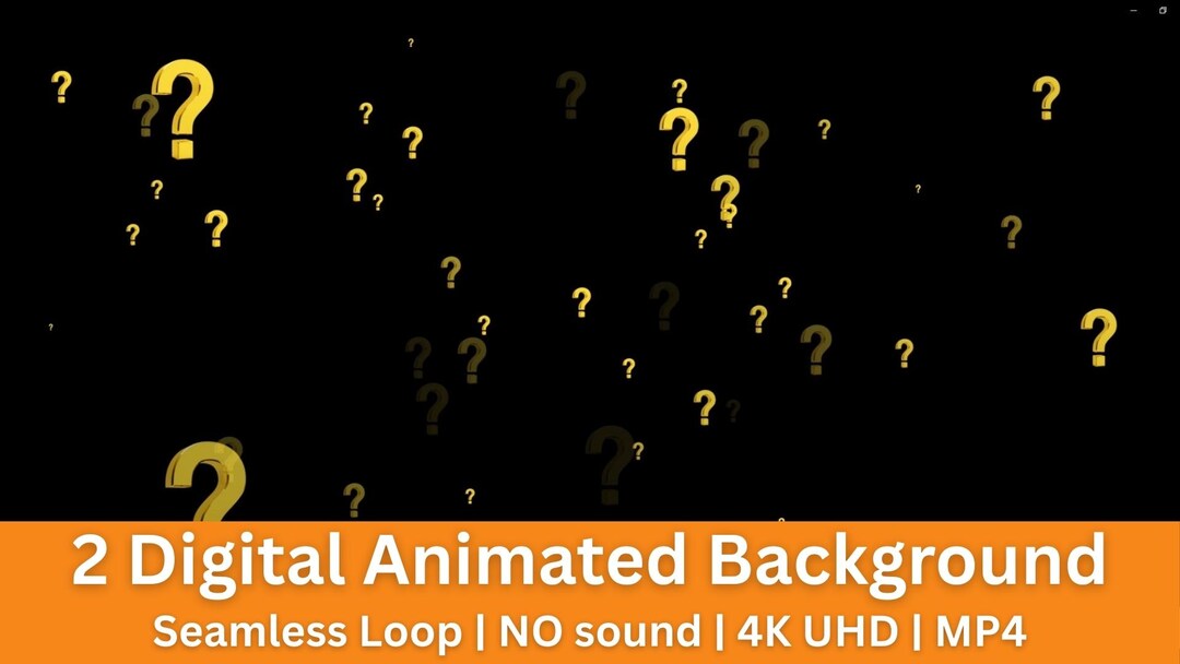 Pack of 2 Floating Question Mark Green Screen and Black Screen 4k ...