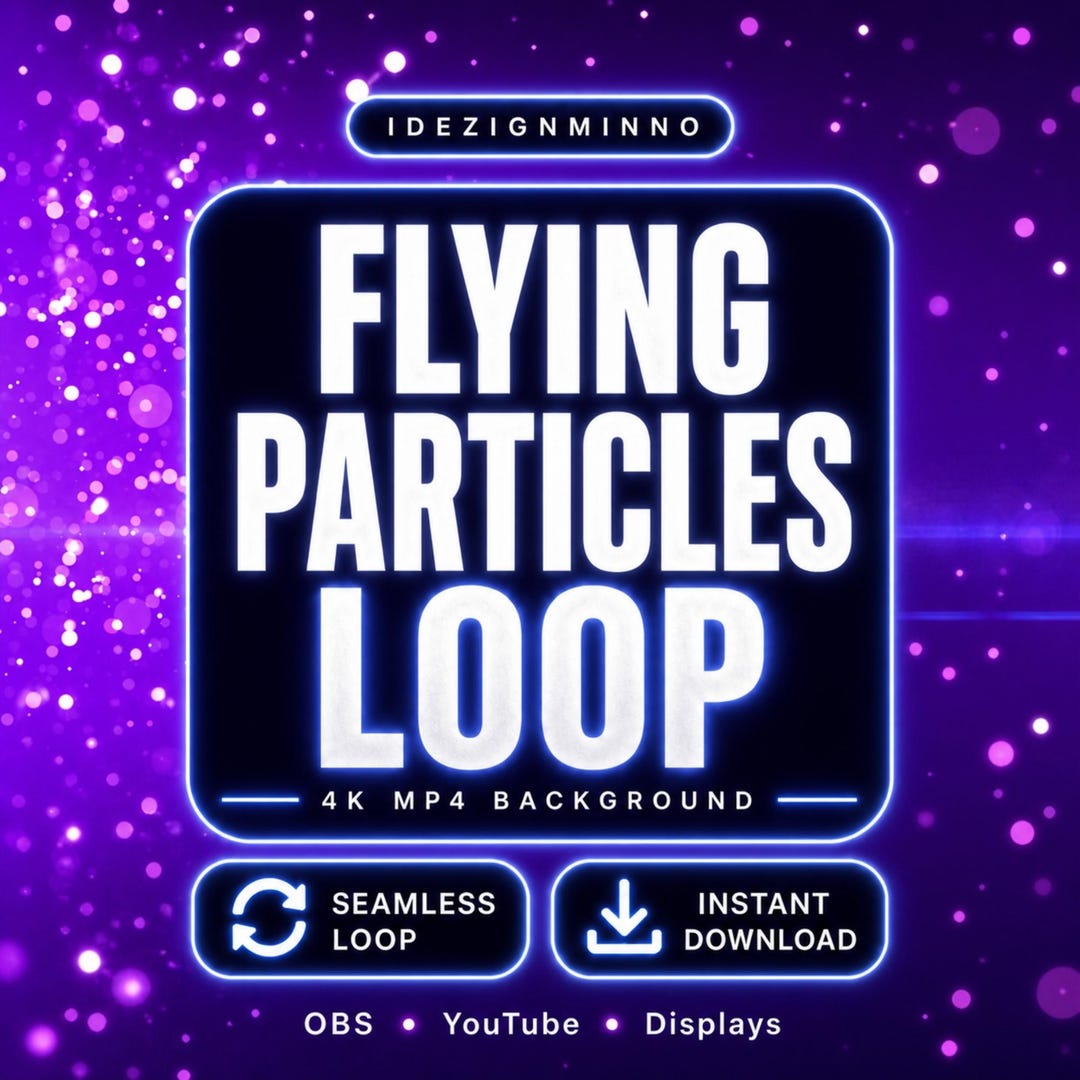 Flying Particles 4K Animated Background Loop MP4 | OBS Twitch Stream ...