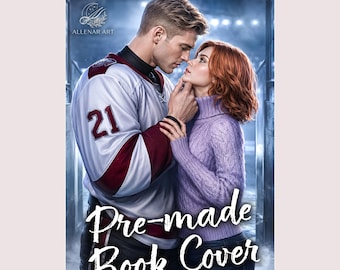 Novela romántica de hockey prefabricada, ilustraciones de ficción deportiva, historia de amor contemporánea, diseño de portada de libro electrónico para parejas apasionadas