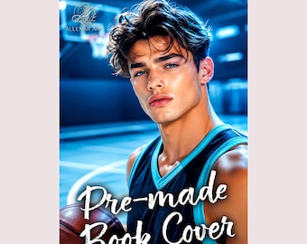 Portada prediseñada de novela romántica de baloncesto, novela deportiva para adultos jóvenes, diseño de portada de libro electrónico de atleta (descarga digital)