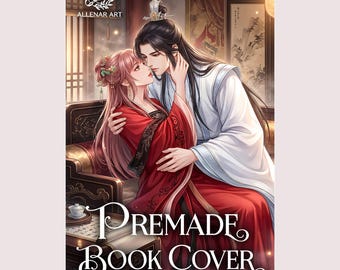 Portadas de libros electrónicos digitales con arte de mitología asiática, ilustración de pareja romántica de fantasía, diseño gráfico de novela.