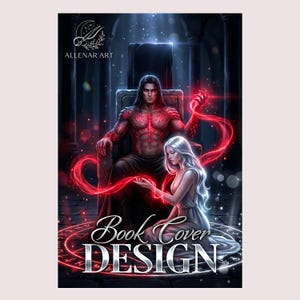 Monster Romance Premade Ebook Cover, Dark Couple Art, Demon Chains, Fantasy Kindle Design