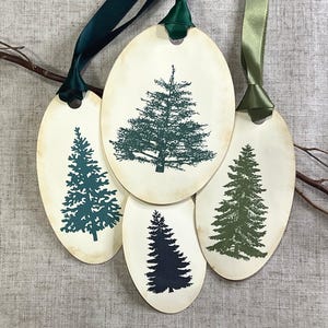 Set van 8 cadeaukaartjes winterdennen en dennen | Bos kerstdecor | Botanische studie | Verzameling veldnotities