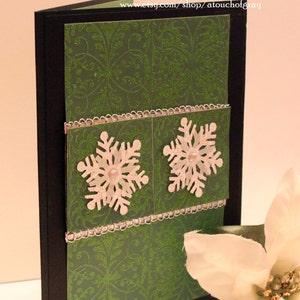 Carte de Noël flocons de neige - carte de Noël fait main/fait main carte de Hanukkah