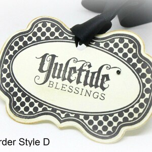 Yuletide Tag Christmas Gift Tags (doubled Layered) - Yuletide Blessings - Vintage ...