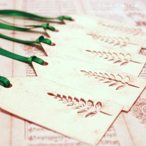 Christmas Tags (Double Layered) - Christmas Tree Tags (B) - Cut-Out Tags- Handmade Vintage Inspired Christmas Gift Tags - Set of 5