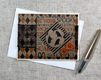 Raven Gathering Handmade Card | Creatures of the Dusk Study | Midnight Archive Collection