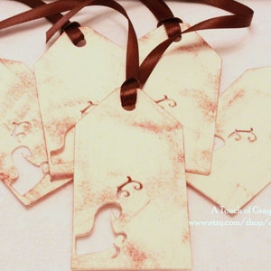 Christmas Tags (Double Layered) - Reindeer Tags - Cut-Out Tags- Handmade Vintage Inspired Christmas Gift Tags - Set of 5