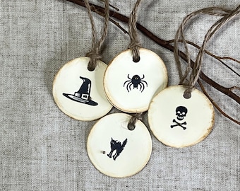 Halloween Vintage Inspired Gift Tags Set of 8 | Witchcraft Study | Midnight Archive Collection