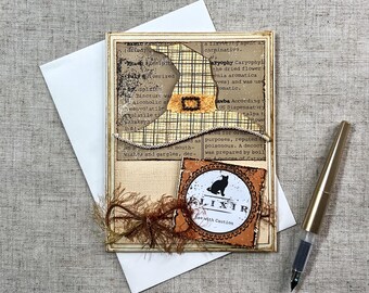 Witch’s Hat Potion Halloween Handmade Card | Witchcraft Study | Midnight Archive Collection