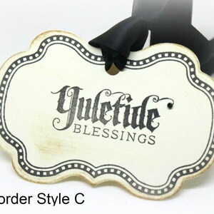 Yuletide Tag Christmas Gift Tags (doubled Layered) - Yuletide Blessings - Vintage ...