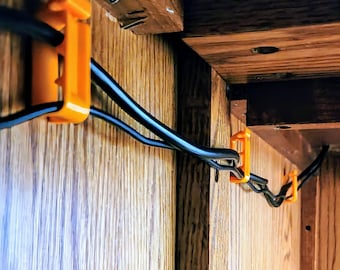 Self-Adhesive Cable Clips for Wire Management – 3D Printed Wire Holders – Desk, Cabinet, Home Organization