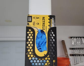 Honeycomb Glove Box Holder: Wall Mount for Nitrile Gloves, 3D Printed