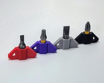 Wing Nut Style Keychain Bit Holder – Compact Screwdriver Bit Clip | Tight Space Tool | EDC Gift for Him | 3D Printed in PETG