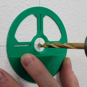 3D Printed Drill Dust Catcher: Wall Hole Alignment Tool