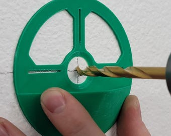 3D Printed Drill Dust Catcher: Wall Hole Alignment Tool