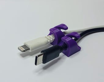 3D Printed Spiral Cable Clips: PETG Desk Cord Organizer