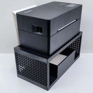 Custom Label Printer Stand with Built-in Label Tray – Fits 4x6 Thermal Printers