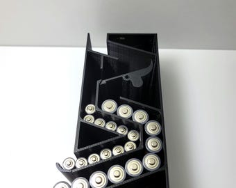 AA AAA Battery Organizer: Gravity-Fed Dispenser, Wall Mountable