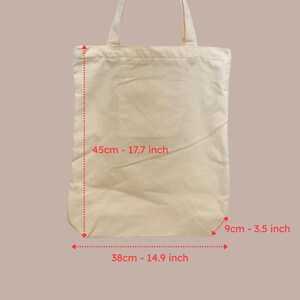 Personalized Embroidered Angel Wing Canvas Tote Bag, Moon Design, Gift for her image 7