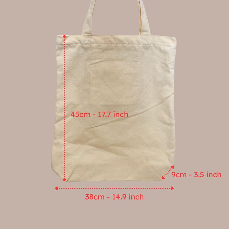 Personalized Embroidered Angel Wing Canvas Tote Bag, Moon Design, Gift for her image 7