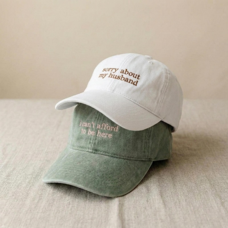 Custom Text Embroidered Hat, Personalized Cap With Name, Logo Baseball ...