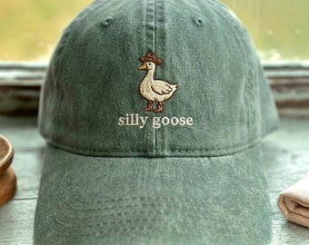 Bestickte Alberne Gans Cowgirl Baseballkappe, lustige westliche Cowgirlmütze, süße Gans Papa Hut Geschenke, trendige Meme Hüte, Vintage Tiermützen