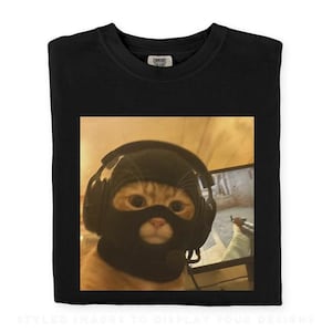 Vintage Funny Gamer Cat Selfie Shirt, Cat Lover Gift Shirt, Gen Z Joke Shirt, Cat Meme Tee, Funny Kitty Tee, Silly Meme Gift Shirt