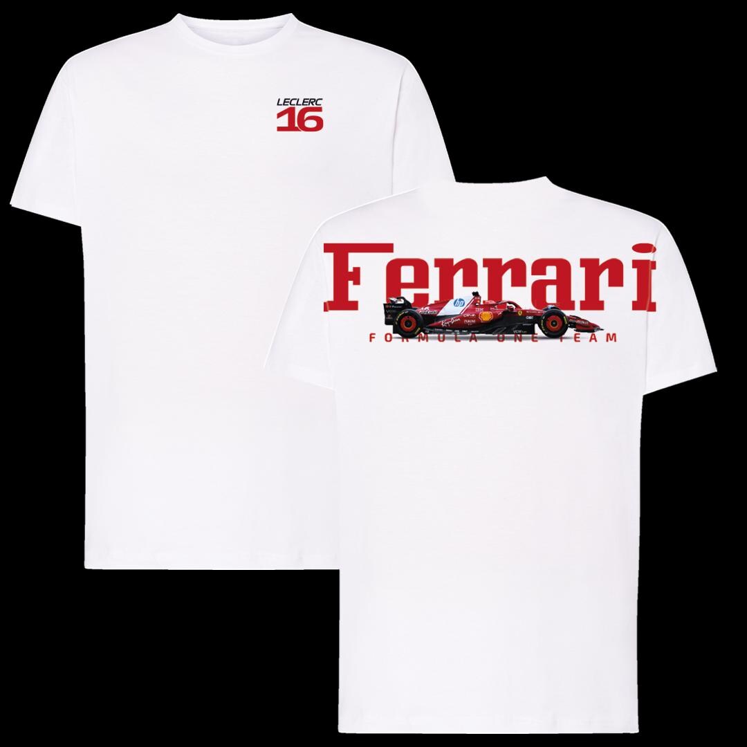 T-shirt Vintage Ferrari – Rouge, Logo Scuderia – Manches Courtes – 2002 – Taille L