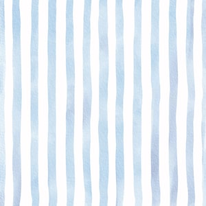 Tessuto a righe verticali azzurro pastello su sfondo bianco, tessuto per abbigliamento, tessuto per quilting, 100% cotone, venduto a mezzo metro.