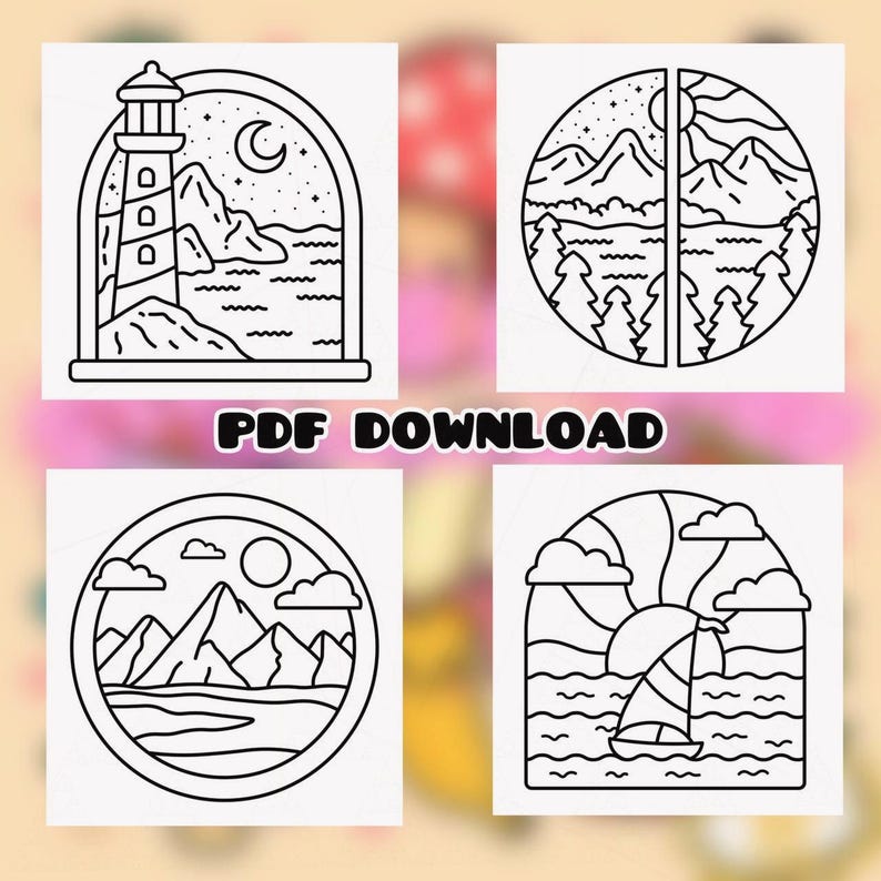 CoCo Wyo Stress Relief Coloring Book PDF – 207 Printable Pages for Kids & Adults, Instant Digital Download, Bold and Easy Coloring Book image 4