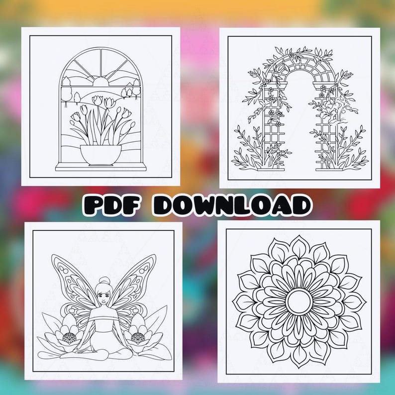 Coco Wyo Blooming Corner Coloring Book PDF – 318 Printable Pages for ...