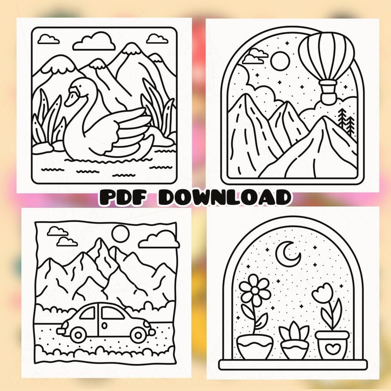 CoCo Wyo Stress Relief Coloring Book PDF – 207 Printable Pages for Kids & Adults, Instant Digital Download, Bold and Easy Coloring Book image 5