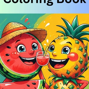 Summer Fruits Coloring Book for Kids