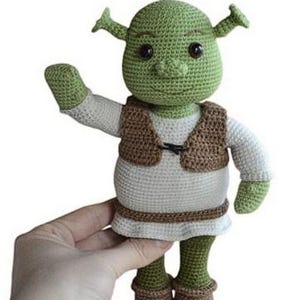 Shrek Amigurumi Crochet Pattern | Ogre Plush Doll | PDF Digital Download | Fairy Tale Inspired