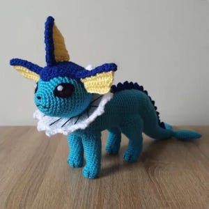 Vaporeon Amigurumi Crochet Pattern | PDF Digital Download | Water-Type Plush Toy | Inspired Fan Art