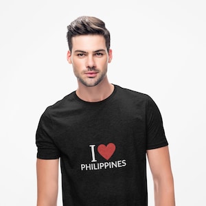 I Love Philippines Unisex Softstyle T-Shirt, Cute Philippines Tee, Travel Souvenir Shirt, Gift for Filipino Friends, Philippines Pride