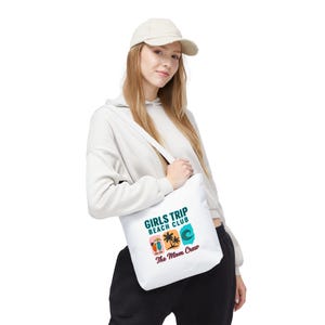 Bolsa tote Girls Trip Beach Club, Roupas para mães, Itens essenciais para as férias de verão, Bolsa de praia para mães, Ideias para presentes de viagem, Acessórios para piscina