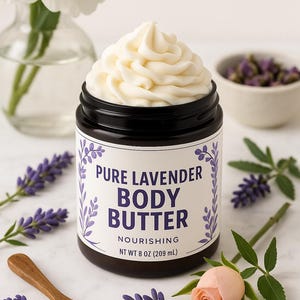 Lavender Whipped Shea Body Butter: Natural Moisturizer for Dry Skin